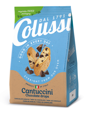 Colussi Cantuccini Chocolate Drops, UPC 8002590006020