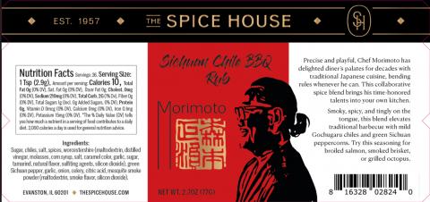 Label, Sichuan Chili BBQ Rub