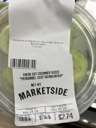 MARKETSIDE - Fresh Cut Cucumber Slices