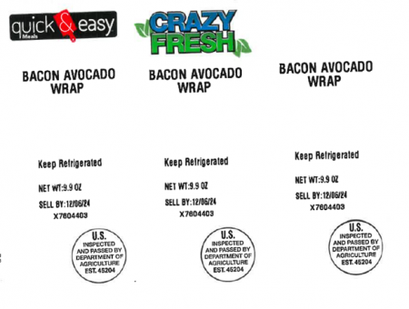 Quick & Easy Bacon Avocado Wrap, Crazy Fresh Bacon Avocado Wrap, Bacon Avocado Wrap