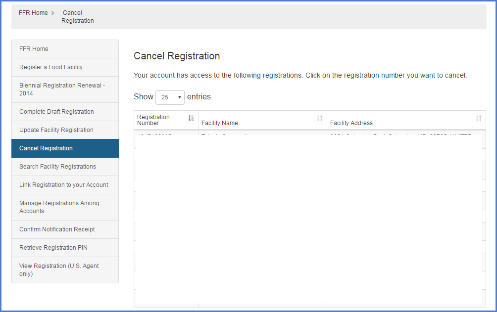 Food Facility Registration User Guide Additional Capabilities Fda - 