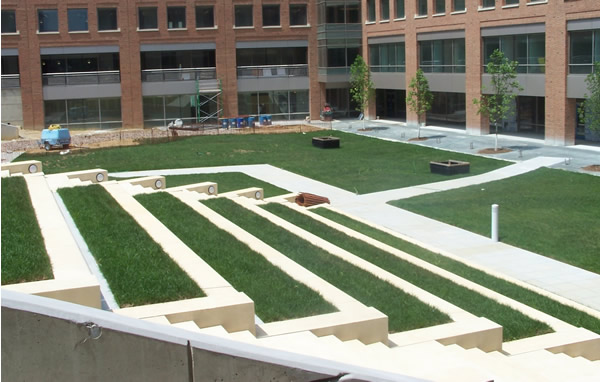 This is a photograph of the White Oak Bulding 66 courtyard.