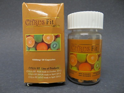 Public Notification Citrus Fit Gold Contains Hidden Drug